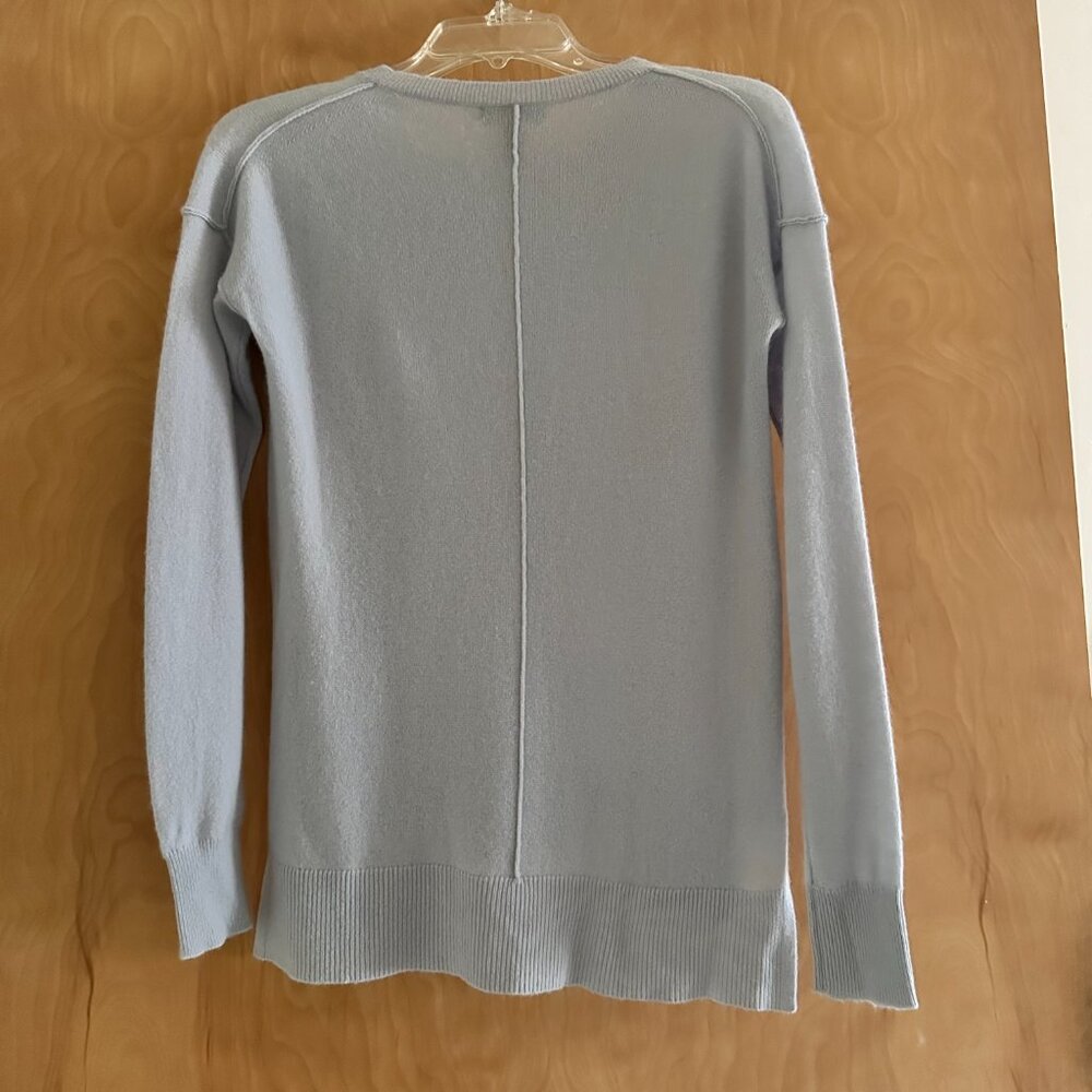 Women's Light Blue Crew Neck Sweater - Picture 6 of 7